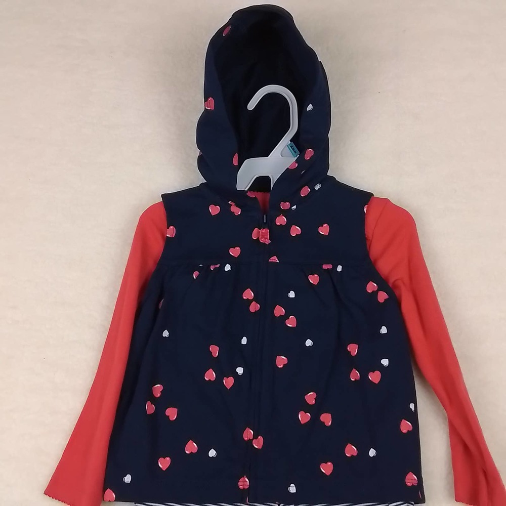 Carter's Baby 3‎ Piece Set Size 24mo in Red White Blue w/ Hearts - Picture 11 of 15